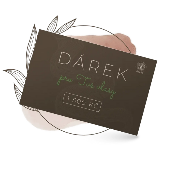 Dárkový poukaz od 100 Kč do 2500 Kč na nákup přírodní vlasové kosmetiky The GARDEN™