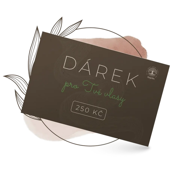 Dárkový poukaz od 100 Kč do 2500 Kč na nákup přírodní vlasové kosmetiky The GARDEN™